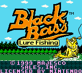 Black Bass Lure Fishing title screen for GameBoy Color